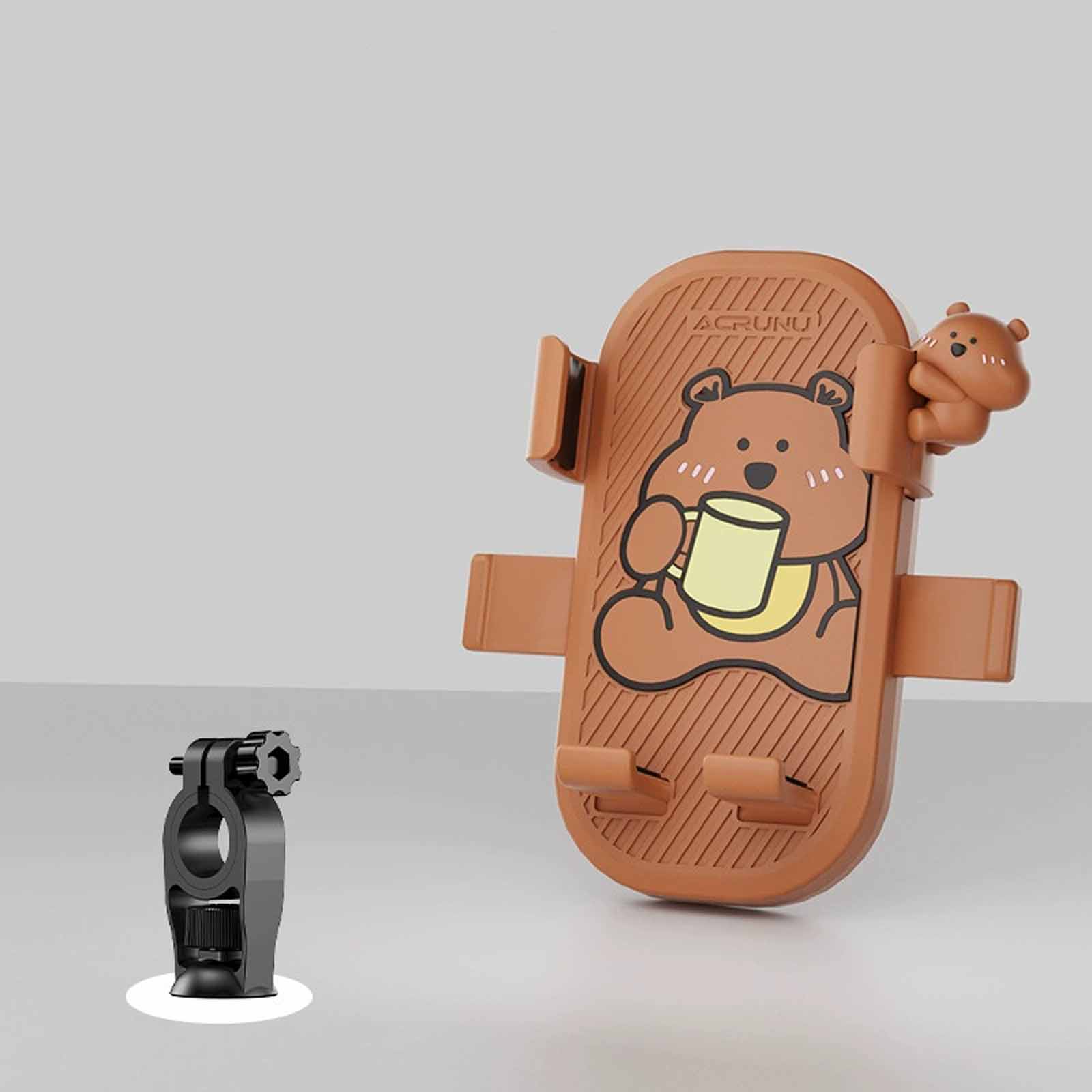 Cartoon Mobile Phone Stand, -Absorbing Scooter & Navigation Mount, Adjustable Cycling Phone Holder for Riding One Size
