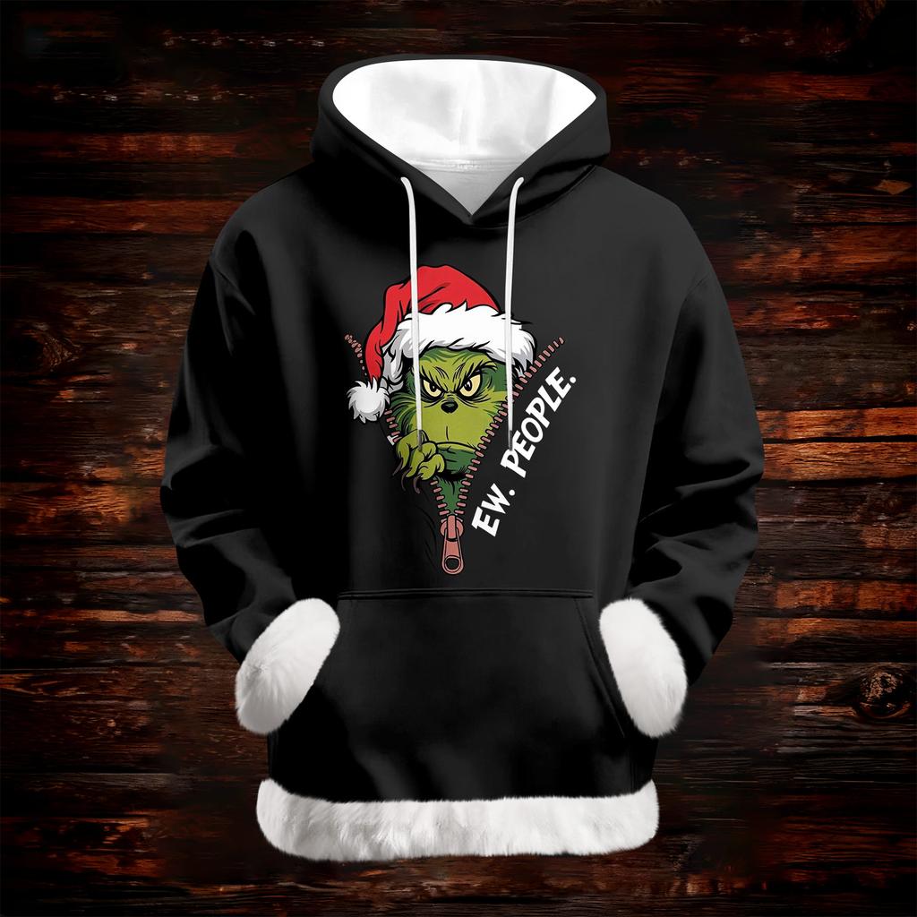 Women's Casual Fashion Print Long Sleeve Hooded Sweatshirt Top