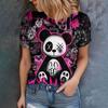 Women's New Fashionable and Elegant Short Sleeved T-shirt Summer Women's Noble Cartoon Panda 3D Printed Top T-shirt