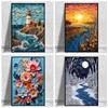 Paper Quilling Visual Effects Landscape Prints Poster Canvas Painting Modern Wall Art Picture For Living Room Bedroom Home Decor