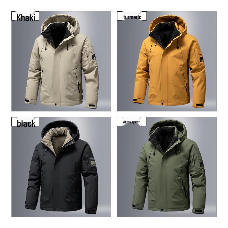 ROMON Men's Graphene Insulated Hooded Winter Jacket