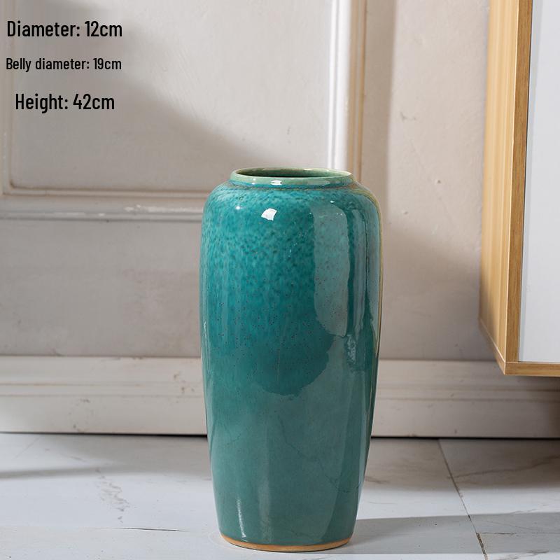 Ceramic Floor Vase for Living Room Dried Flower Arrangement - New Chinese Style Home Decor
