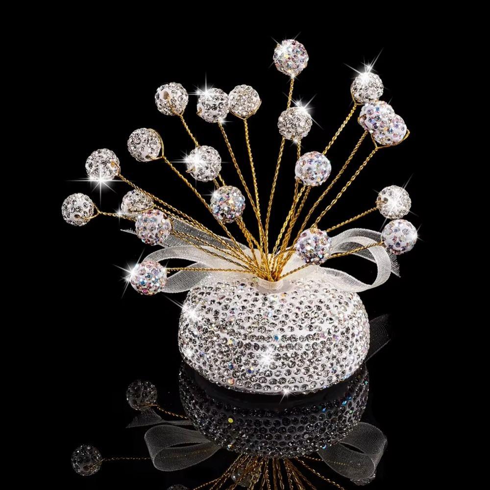 Self-adhesive Sticker Car Mounted Bling Vase Bling Design Full Star Dashboard Decoration  Women's