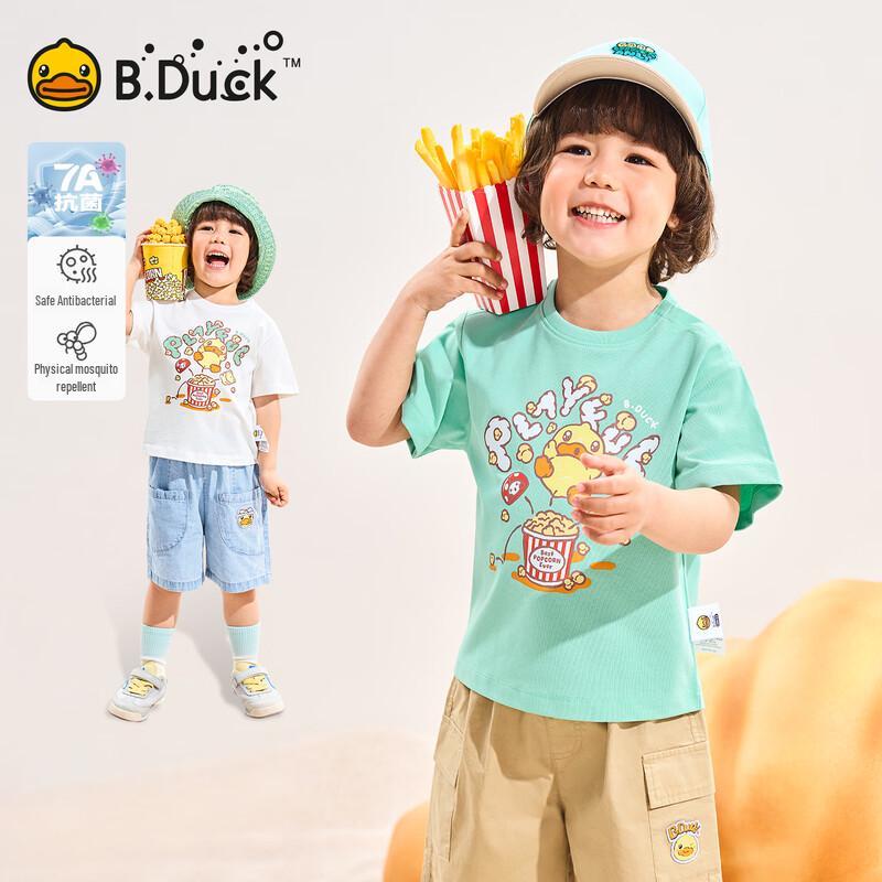 B.Duck Boys' Pure Cotton Cartoon Short Sleeve T-Shirt