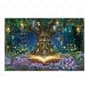 Dreamy Fairy Tale Forest Mushroom House Photography Background Cloth - Children's Birthday Party Decorative Wall Background