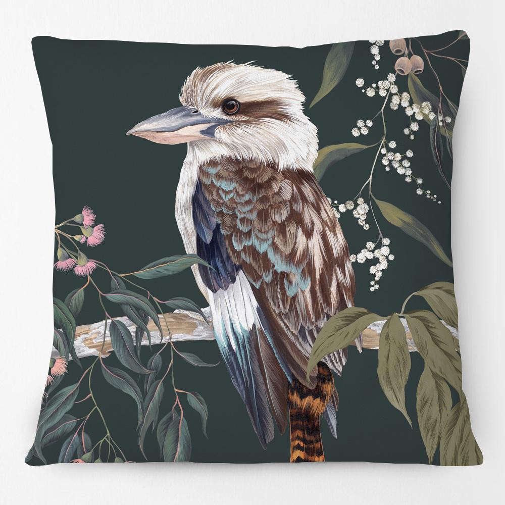 Australian Native Local Birds Animals And Plants Cushion Cover Wombat Parrot Cockatoo Budgies Kookaburra Print Pillow Case 40cmx40cm
