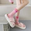 Ladies Spring and Autumn Solid Color Love Trend In The Tube Pile Socks