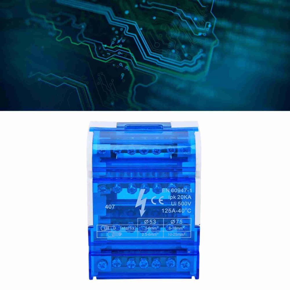 407 Din Rail Terminal Block Distribution Box 4-Level Terminal Block Junction Box  Power Management