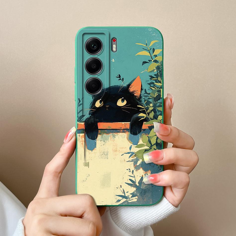 For Tecno Camon 40 Pro Phone Case Cute Animals Soft Back Cover Liquid Silicone Phone Shell For Camon40 Pro 4G 5G Anti Drop Funda