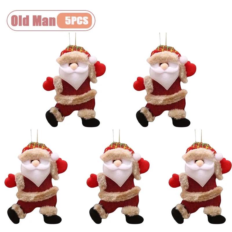 1-20PCS Xmas Tree Decoration Cute Cloth Figure Hanging Charm Dancing for Living Room Party Indoor Outdoor Festival Home Gift