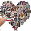 50PCS Day Of The Dead Sticker Notebook Skateboard Landscape Bicycle Motorcycle Guitar Phone Laptop Luggage Graffiti Stickers