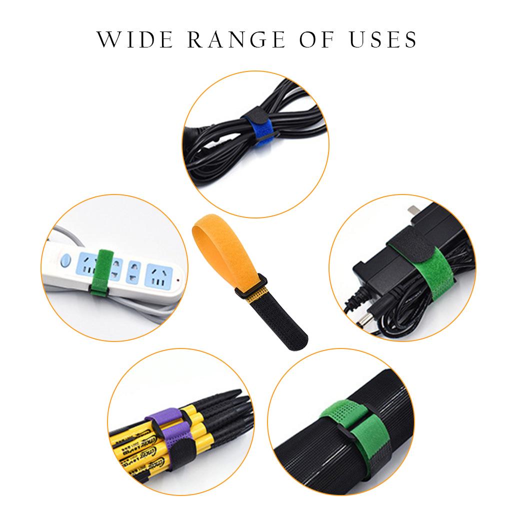 5 Stück Nylon Kabel-Organizer Draht 25x2cm Wiederverwendbare T-Typ Haushalts-Kabelbinder Bänder Tragbare Fahrrad-Befestigungsbänder