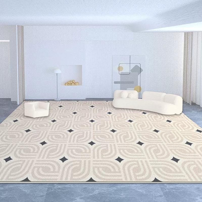 Striped Geometric Pattern Carpet for Living Room Large Area Rugs Modern Minimalism Light Luxury Mats Bedroom Floor Mat