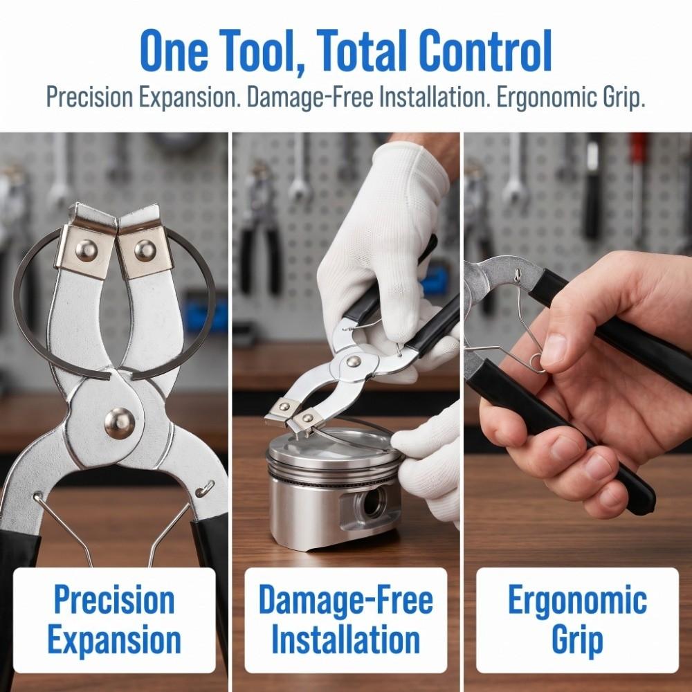 Chrome Vanadium Steel Piston Ring Opening Plier Easy To Use Adjustable Piston Ring Compressor Plier Universal