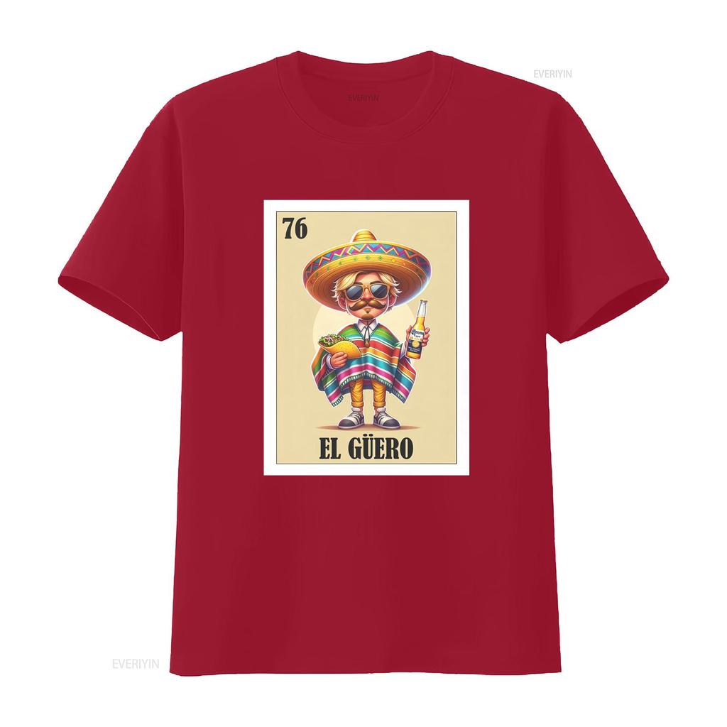 Loteria T Shirt El Guero Blonde Guy Spanish Vintage Washed Graphic Streetwear Comfortable Unisex Stretched Stylish Slightly