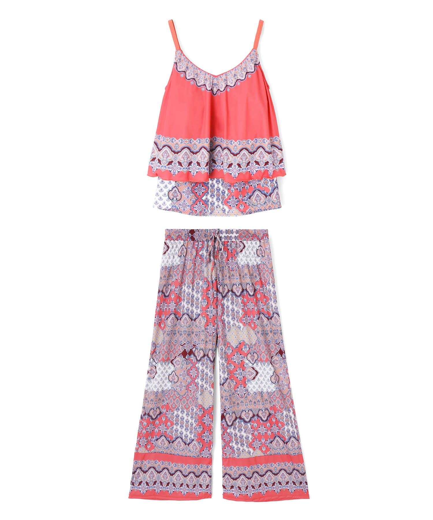 

Swimwear Tankini and Long Pants Set Swimsuit Orange [Sanai Paradise] 55-58-3-8120, 55-58-3-8122 помаранчевий