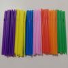Food Grade Colored Flexible Plastic Drinking Straws For Juice And Milk Tea 100 Pack