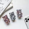 Drip Glue Glitter Korean Ins Bear Phone Holder Creative 3D Desktop Stable Support Portable Extendable