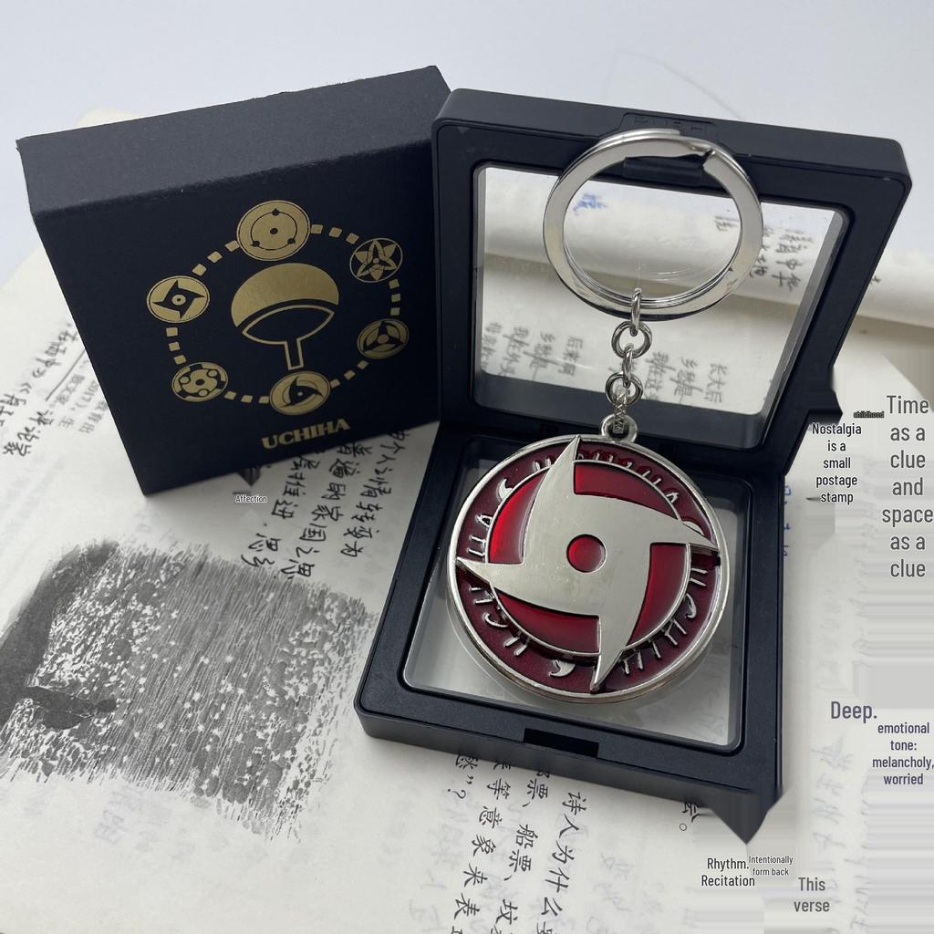 Rotatable Decompression Eternal Mangekyō Sharingan Anime Keychain Pendant