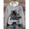 Womens Oversized Crewneck Sweatshirt With 3D Dog Print Christmas Collection