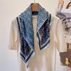Ren Bomuld Dame Tørklæde Firkantet Foulard Dame Hals Hår Tørklæder Design Printet Hovedtørklæde Mode Pige Tørklæder 2023 Ny