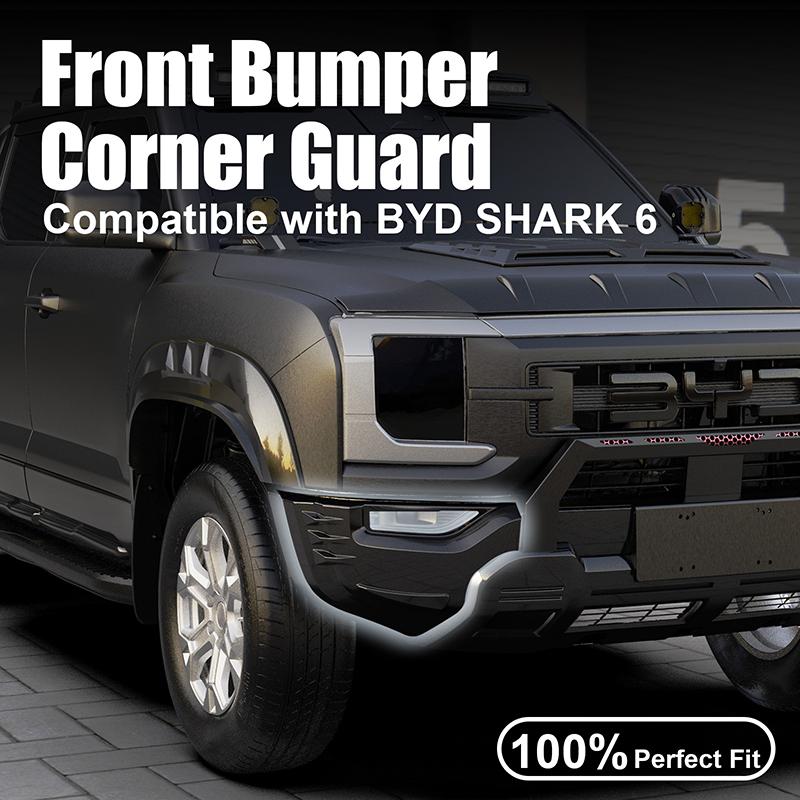 Front Bumper Corner Guard For BYD Shark 6 ABS Material Anti-scratch Bumper Corner Protector Exterior Upgrade Auto Accessories
