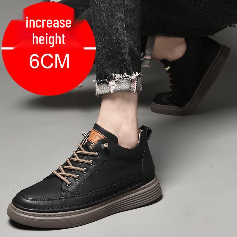 Men's Retro High-Top Sneakers | Thick-Soled, Casual, Invisible 6cm Height Boost, Autumn Trend
