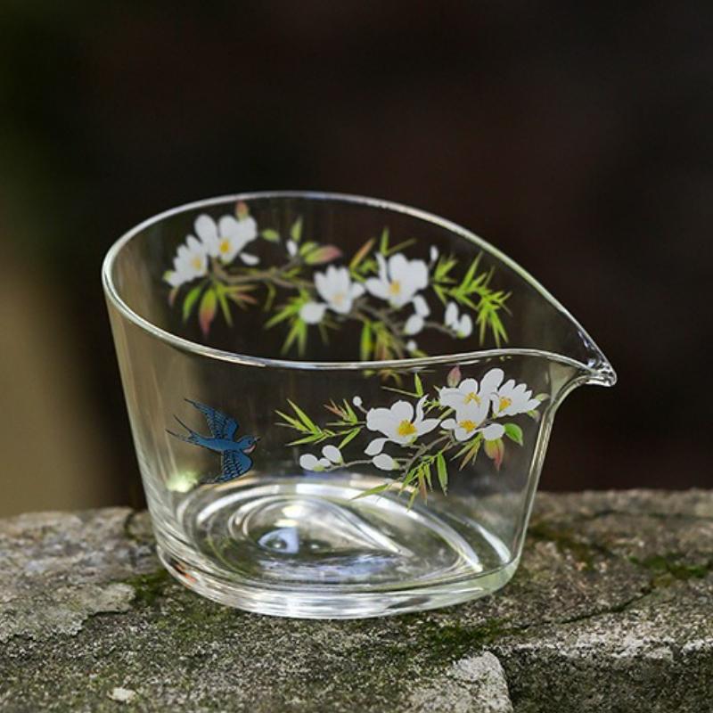 Heat Resistant Glass Tea Pitcher Divide Transparent Tea Cha Hai Dispenser Cup Fair Mug Tea Ceremony Decoration Accessories New