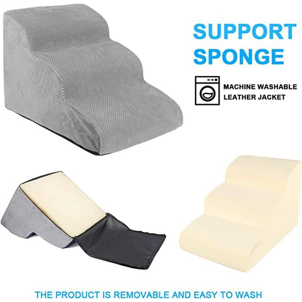 Ramp Stairs Dog Cat Stair Non-Slip Pet Ramp Stairs Dog Ramp for Bed Pet Dog Steps2/3 Tiers Training Stair Removable Washable