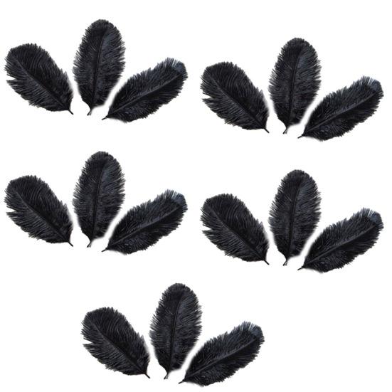 15 Pcs Natural Ostrich Feathers Colored Soft Feather for Clothes Wedding Decor