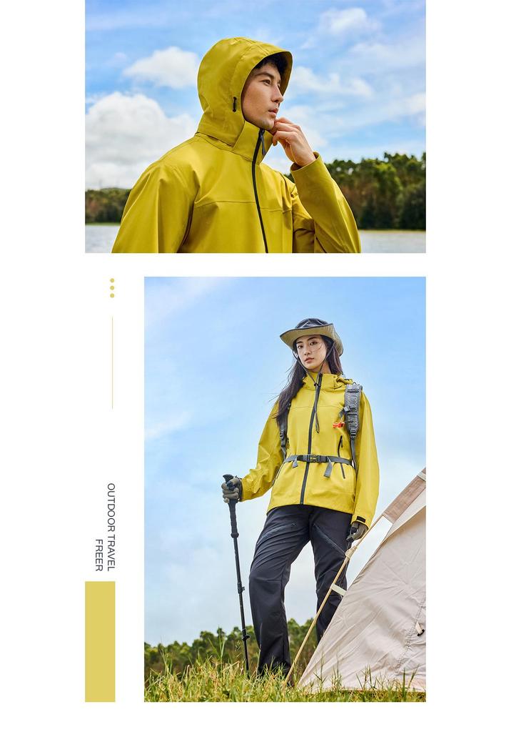 Waterproof Hard Shell Mountaineering Jacket for Climbing, Fishing, and Bird Watching