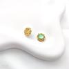 Dull Gold Cat's Eye Stone Spacer Beads with Imitation Jasper for DIY Bracelets and Necklaces