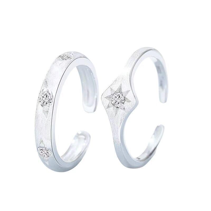 Sweet Layered Star Ring: Fashionable, Versatile, Adjustable Open Design for Women