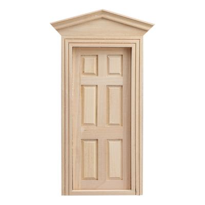 Casas de Boneca Estilo Retrô Escala 1/12 Banheiro Porta Clássica Banheiro Para Decorações de Quarto DIY