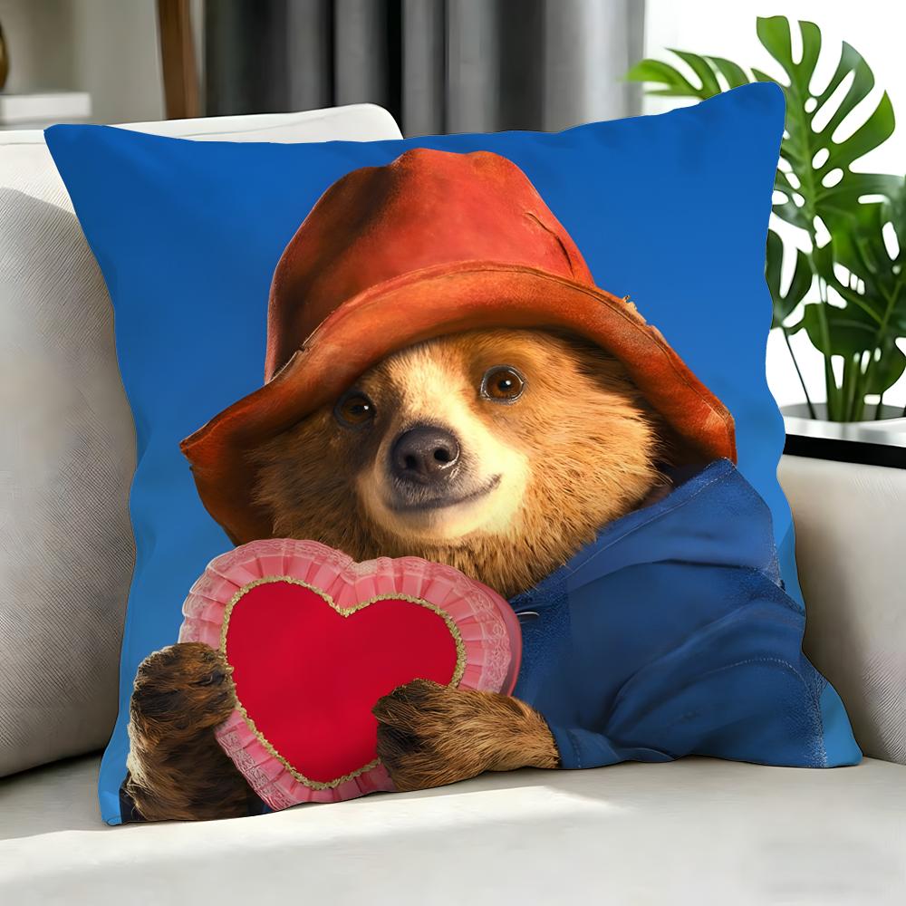 Cartoon Paddington Bear Cushion Cover Cushion Cover Set 4Pcs 50X50 45X45 40X40 Pillowcase Decorative Sofa Home Decor