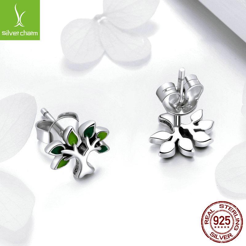 Tree Of Life 925 Earrings, Temperament Versatile Women'S Earrings, Small Fresh Stud Earrings Sce409