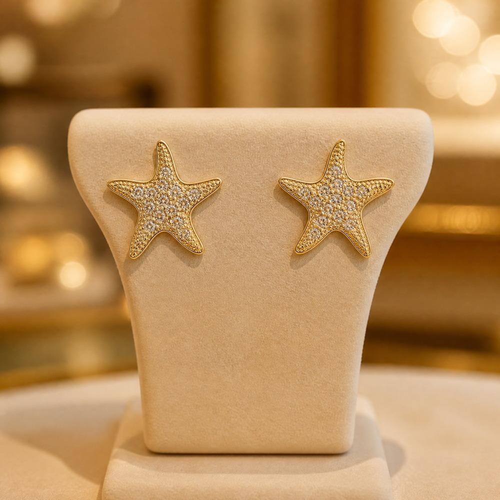 D Color Moissanite 925 Silver Stud Earrings Gold-Toned Trendy Daily Wedding Elegant Gift 2.1g Made in China