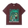 275 GSM Washed T-shirts 100% Cotton Saint Seiya V16 Shiryu Print Unisex Heavy Cotton T Shirt