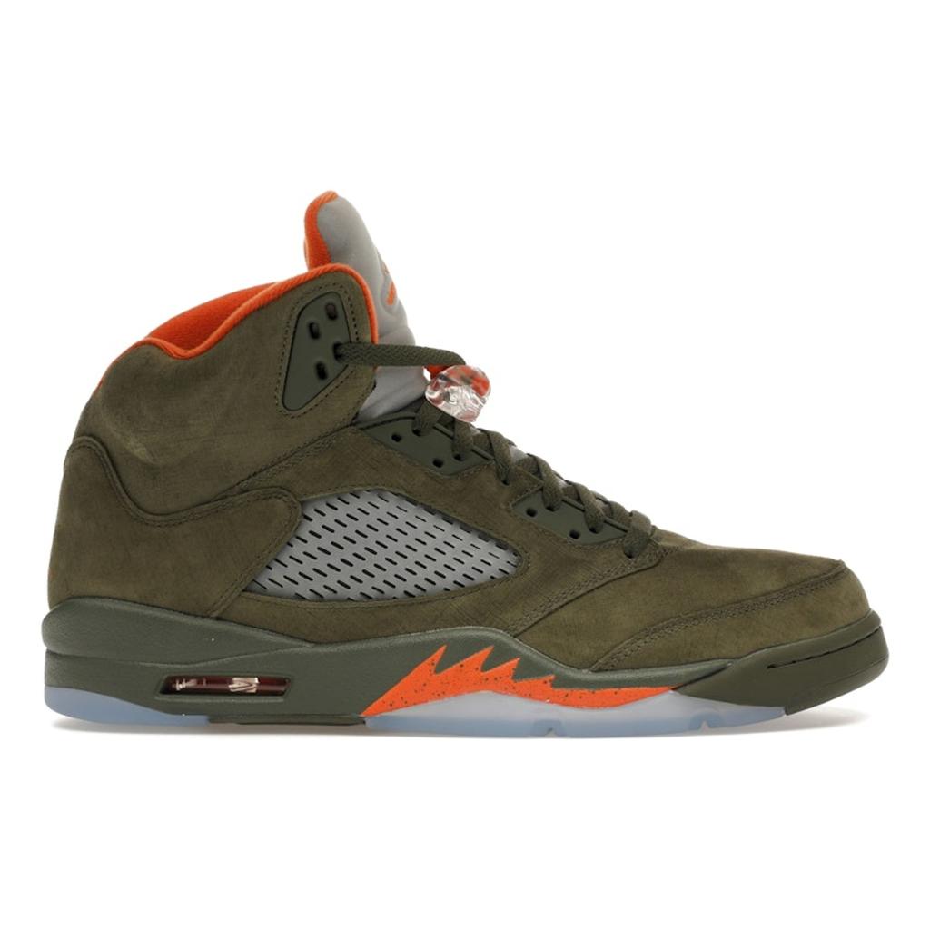 Air Jordan 5 Retro Olive 2024 Men Sneakers Green Army-Olive Solar-Orange DD0587-308