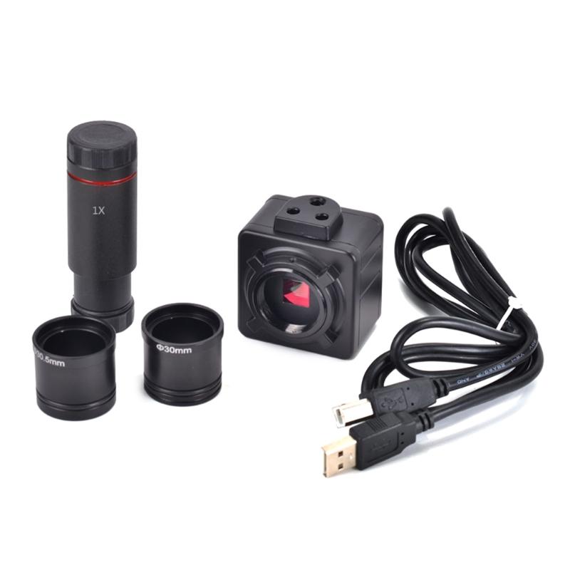 USB Electronic Eyepiece 0.5X/1X Microscope with 30 & 30.5mm Adapter for Biological Captures Hi-Res Images- 30FPS Video