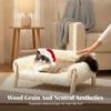 Wooden Elevated Cat Sofa Bed Soft Raised with Frame Pet
