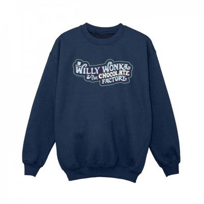 Willy Wonka Boys Chocolate Factory Logo Sweatshirt