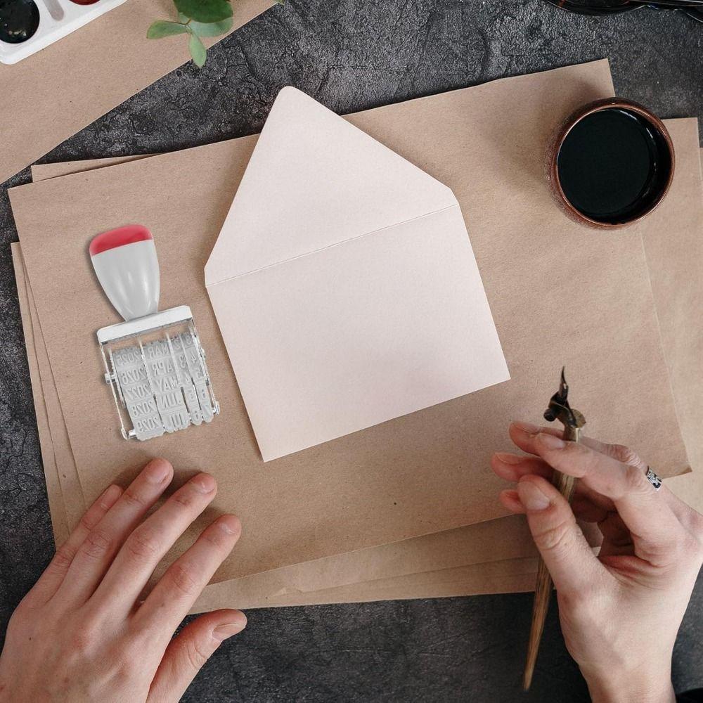 Practical Digital Date Wheel Stamp Adjustable Clear Imprint Self-Inking Rubber Date Stamp Decoration Stamp Handmade