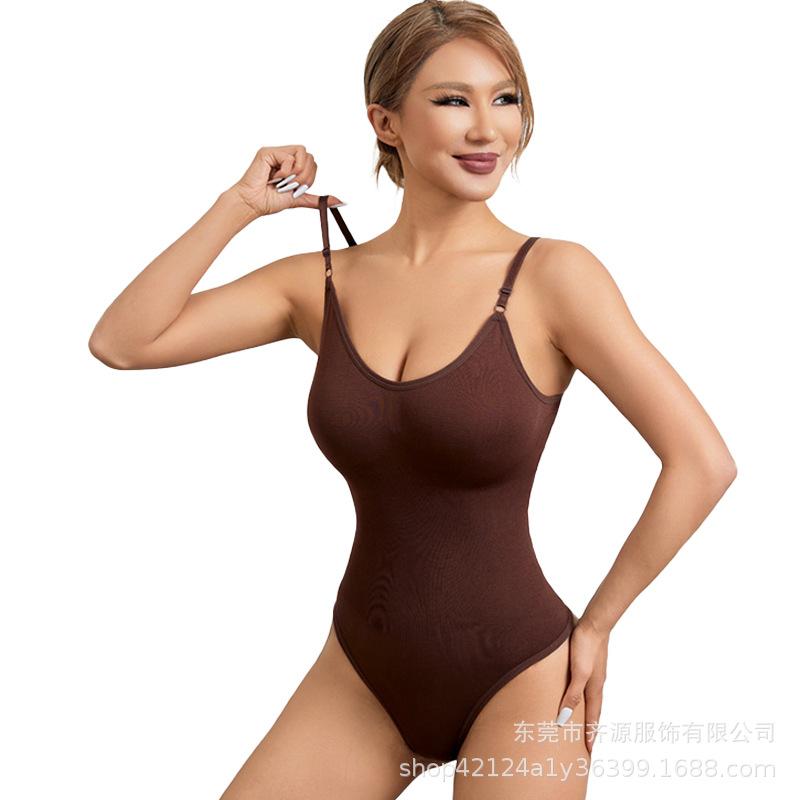 Women Seamless Open Crotch One Piece Shapewear Waist Trainer Tummy Control Body Shaper