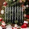 12Pcs Transparent Christmas Icicle Ornaments Hanging Icicle Decorations Winter Home Decoration