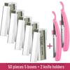 10-Pack Eyebrow Razors for Professional Shaping, Stainless Steel, Single-Sided Blades
