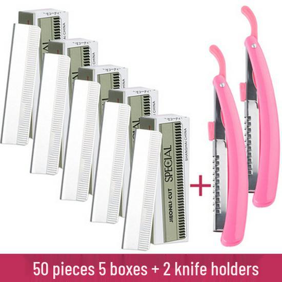 10-Pack Eyebrow Razors for Professional Shaping, Stainless Steel, Single-Sided Blades