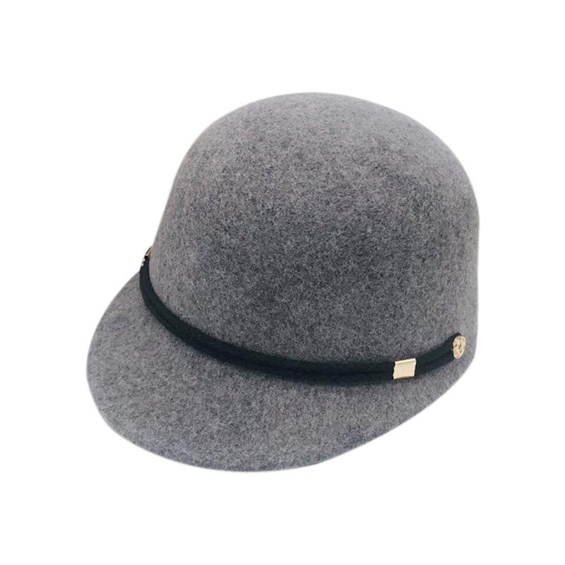 Gorro de Lã Estilo Baseball Outono Inverno Chapéu de Cavaleiro Tendência Casual Versátil Chapéu Masculino