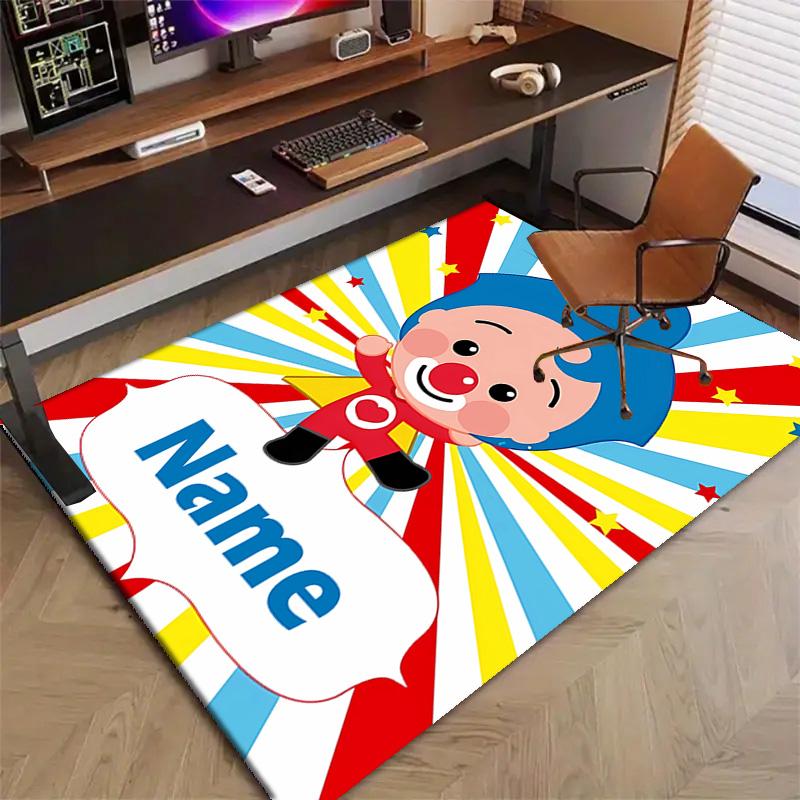 Custom Flim Flim Mat Personalized Name, Polyester Washable Indoor Entryway Rug, Gift for Christmas, Easter, Thanksgiving Day
