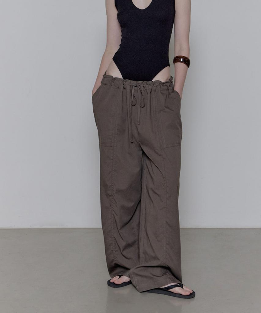Deoenel String-Free Pants - [Khaki Brown]